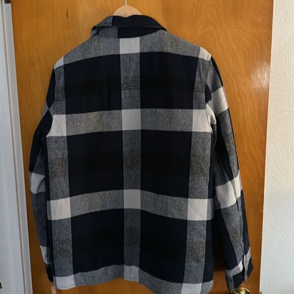 Levis Flannel Jacket Mens Small Clo Navy Plaid - Picture 5 of 6
